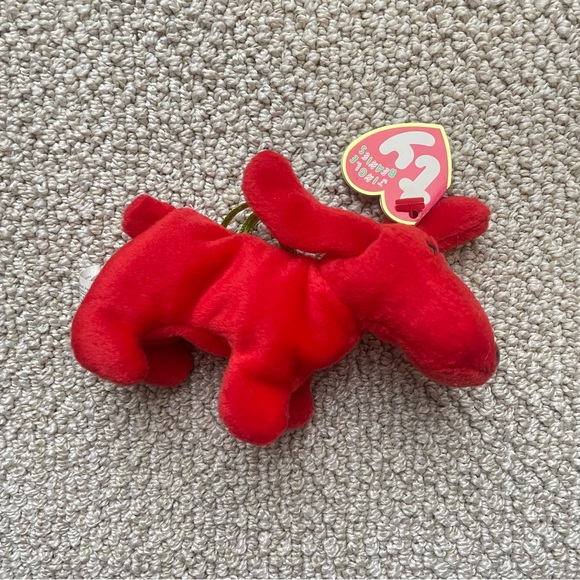 NWT TY Beanie Babies Jingle Beanies Rover Christmas Ornament - 5" Red Dog Plush - Picture 1 of 4